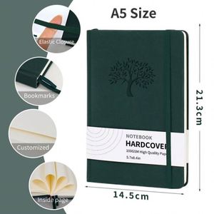 Custom Logo Printed Promotional Business Gifts PU Leather/Simple Fabric Notebooks A6 Students Hardcover A5 Saddle Stitching - Product Image 1