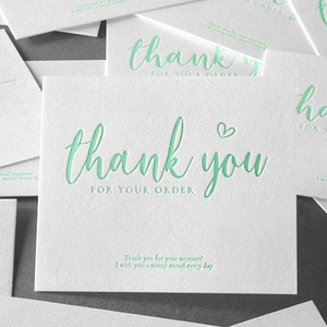 Carte de vœux en papier coton avec dorure à chaud, carte de remerciement, carte professionnelle gaufrée en couleur - Product Image 4