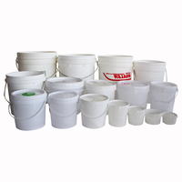 Seau en plastique HDPE recyclable de qualité alimentaire avec poignée, capacité de 1L à 20L, couvercle pour l'emballage