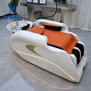 MOOLIN Cama Eléctrica Profesional para Lavado de Cabello, Estilo Tradicional para Salón de Belleza y <span class=keywords><strong>Spa</strong></span>, con Lavabo de Cerámica y Uso en Baño - Product Image 1