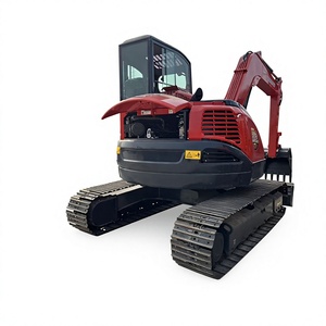 Mini-excavatrice sur chenilles Yanmar d'occasion du Japon, 8 tonnes, rouge, avec godet de 0,2 m, chenilles hydrauliques, puissance 69 kW, à prix réduit - Product Image 2