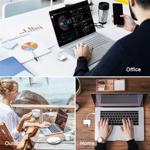 Bộ đọc thẻ nhớ <span class=keywords><strong>USB</strong></span> OTG 3 trong 1 cho Laptop, Điện thoại di động, Máy ảnh, Hỗ trợ thẻ nhớ trong <span class=keywords><strong>SD</strong></span>, TF, Cổng sạc Type-C, Hàng mới - Product Image 4