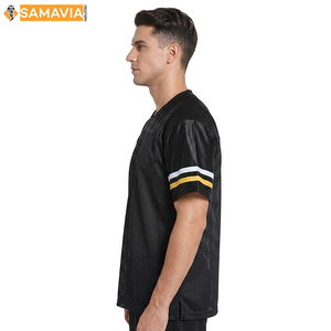 เสื้อเจอร์ซีย์ตาข่ายแขนสั้น SAMAVIA สำหรับฤดูหนาว ชุดอเมริกันฟุตบอล พิมพ์ลายด้านหน้าได้ตามสั่ง น้ำหนักเบา ชุดทีม บริการ OEM ไซส์ใหญ่พิเศษ - Product Image 3