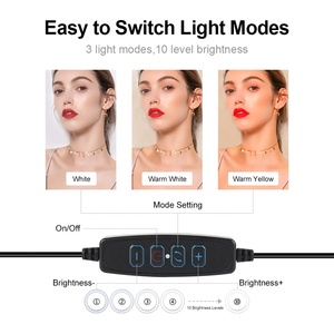 Bonne qualité pliable léger et pied de micro avec micro et lumière pour smartphones - Product Image 3
