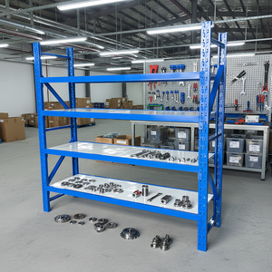 Metal <strong>Stacking</strong> <strong>Shelves</strong> 200Kg Warehouse Racking Shelving <strong>Stacking</strong> Racks &amp; <strong>Shelves</strong> Light Duty Warehouse Storage Rack - Product Image 3
