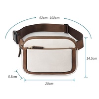 Sac banane vintage color block, sac à bandoulière, sac de poitrine, pochette multi-poches, sac de taille en cuir PU imperméable pour femme