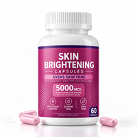 Capsules de Glutathion OEM ODM Marque Privée 5000mcg Antioxydant Éclaircissant pour la Peau Complément Beauté Unifie le Teint 60 Gélules Adultes