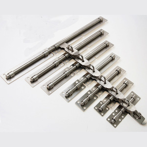 Stainless Steel Door Bolt 8-16 Inch F Type <b>Pin</b> Surface Mounted Latch For Iron Wooden Doors - Product Image 3