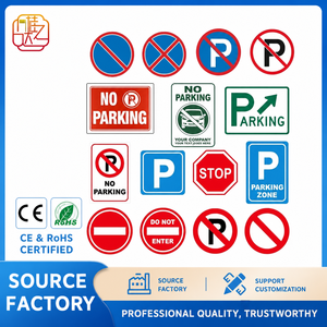 Panneaux <span class=keywords><strong>de</strong></span> signalisation routière circulaires en aluminium robustes sur mesure, <span class=keywords><strong>interdiction</strong></span> <span class=keywords><strong>de</strong></span> stationnement, <span class=keywords><strong>interdiction</strong></span> d'entrée, film réfléchissant, plusieurs tailles, fabricant - Product Image 2