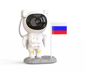 New Style LED RGB Atmosphere Light Projector Astronaut Galaxy Star Projector Lamp with Speaker and Custom Flag