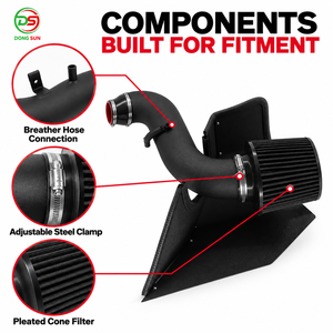 Système d'admission d'air froid haute performance compatible avec les VW 2.0T FSI EA113 MK5 GTI GLI 2006-2008 MK6 Golf R et les Audi <span class=keywords><strong>A3</strong></span> - Product Image 2