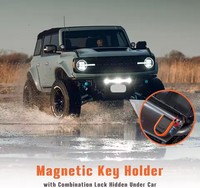 Porte-clés magnétique d'intérieur avec mot de passe magnétique avec serrure à combinaison cachée sous la clé de voiture Type permanent