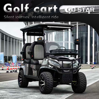 Carrito de Golf Eléctrico de 4 Plazas con Toldo Solar y Pantalla Táctil Digital para Gestión de Flotas de Alquiler