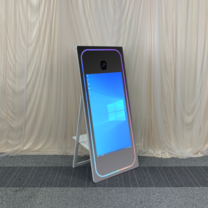Machine Photobooth Magique Personnalisée avec Miroir, <span class=keywords><strong>65</strong></span> <span class=keywords><strong>Pouces</strong></span>, Cabine Selfie Magique avec Caméra, Coque Métallique et Flight Case - Product Image 4