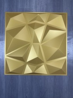 Panneaux muraux 3D en PVC à installation rapide 3D doré mat pour carreaux muraux Revêtement mural flexible 50*50cm pour la décoration intérieure