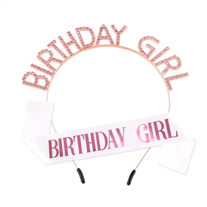 มงกุฎวันเกิด ที่คาดผมสุขสันต์วันเกิด มงกุฎเจ้าหญิงประดับเพชร ที่คาดผมสำหรับงานปาร์ตี้ ของตกแต่งสำหรับผู้หญิงและเด็กผู้หญิง - Product Image 5