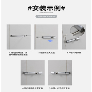 Perno de puerta de aleación de aluminio, 18mm, 20mm, 29mm, 27mm, diseño minimalista resistente, fácil instalación para puerta de baño - Product Image 4