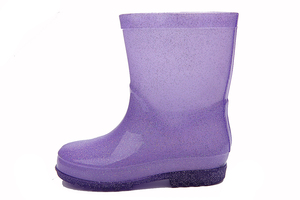 Children Pvc Transparent Half Color Change Glitter Rain Boots Gumboots <strong>Rainboots</strong> for Kids - Product Image 2