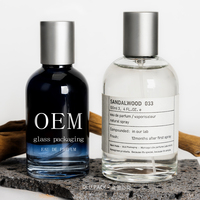Flacon de parfum pour homme personnalisé noir 100 ml avec estampage doré, parfum original français pour homme, atomiseur, flacon de parfum luxueux avec boîte d'emballage