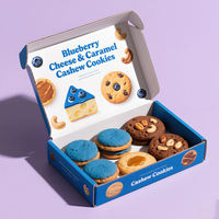 Boîte d'emballage personnalisée en carton pliable pour gâteaux, biscuits, brownies, cookies, beignets, boîte d'expédition