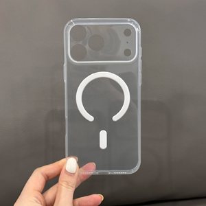 Custodia Magnetica Sottile e <span class=keywords><strong>Trasparente</strong></span> Twins per <span class=keywords><strong>iPhone</strong></span> 15 16 17 Pro Max, <span class=keywords><strong>Cover</strong></span> Minimalista Anti-Ingiallimento da 0,6mm in PP - Product Image 6