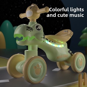 Nouveau design Dinosaure – Porteur d'équilibre pour enfants de 1 à 3 ans, garçons et filles, à quatre roues, anti-retournement, en plastique, avec certification CE EN71 - Product Image 5