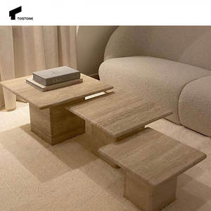 토스톤 인기있는 천연 베이지 화이트 석회화 타원형 식탁 현대적인 스타일 식당 아파트 홈 인테리어 장식 - Product Image 4