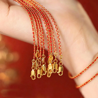 Bracelet en acier inoxydable plaqué or avec cordon rouge, résistant au ternissement et à l'eau, porte-bonheur, bijoux pour femme, cadeau empilable pour couple