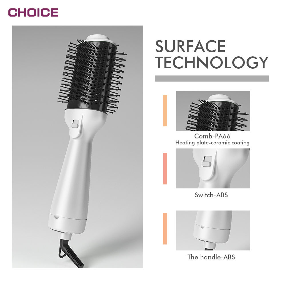 Cepillo eléctrico profesional de secado rápido para mujer, peine
