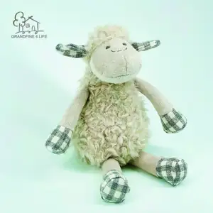 Mainan boneka hewan domba butik Grandfine, mainan boneka binatang domba lembut