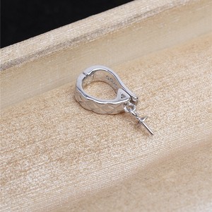 Support de pendentif universel en argent S925 pour perles et diamants, surface lisse, boucle vide pour bijoux - Product Image 4