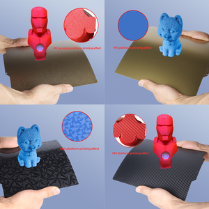 Plaque de construction PEI grande taille 3DSWAY 410x410, feuille d'acier à ressort double face amovible, film lisse PET PEO <span class=keywords><strong>PEY</strong></span> pour pièces d'imprimante 3D - Product Image 4