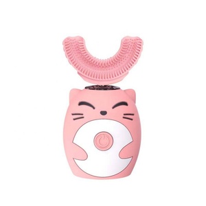 Cepillo de Dientes Sónico Recargable para Niños, de Silicona en Forma de U, con Cerdas Suaves, Carga Inalámbrica USB, Eléctrico para Niños - Product Image 2