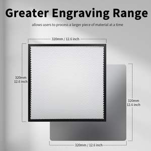 Table de travail en nid d'abeille Creality 320x320mm en acier pour découpeuse et graveuse laser avec plaque en acier et 12 pièces - Product Image 3