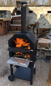 Griglia a Carbone per Esterni con Camino, Forno per Pizza a <span class=keywords><strong>Legna</strong></span> per Patio e Giardino - Product Image 6