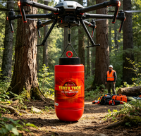 Extincteur automatique à poudre sèche pour drone, homologué CE, monté sur drone, type boule anti-incendie, personnalisable OEM