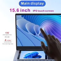 Factory OEM Dual Screen Laptop Brand New Ordinateur Portable 15.6" IPS 7" Touchscreen 32GB RAM Windows 11 Business Notebook PC