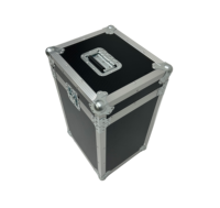 Étui de transport portable en aluminium sur mesure pour haut-parleur, avec sangles Velcro et rabat articulé pour sécuriser le microphone et la boucle papillon Penn