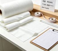 Tissu de rideau en voile M&Y Premium blanc T100 respirant, teignable, imprimable, style naturel, textile d'ameublement