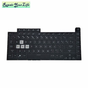 Clavier de jeu américain pour ASUS ROG Strix Scar III G531 <span class=keywords><strong>G513</strong></span> <span class=keywords><strong>G512</strong></span> V184262BS1 UI 0KN1-8T2UI11 0KNR0-4613UI00 avec rétro-éclairage couleur - Product Image 1