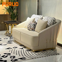 Fauteuil de luxe Puruo en cuir PU Nappa Léopard, artisanal, pour hall d'accueil, salon d'attente, villa, mobilier de designer pour la maison