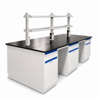Meubles de laboratoire SCEELAB, banc de laboratoire tout acier avec étagère à réactifs en option, table de laboratoire, table d'expérimentation pour écoles et hôpitaux