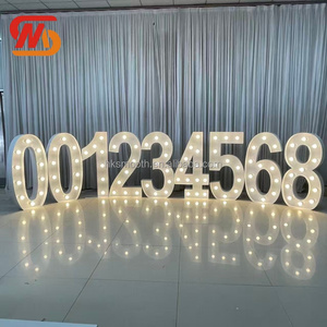SMOOTH High Quality Marquee Numbers Warm White Light Large Size Neon <b>Sign</b> for Wedding - Product Image 3
