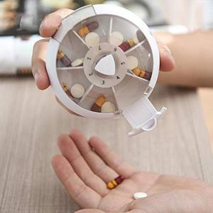 Flower Shape 7 Day <b>Large</b> <b>Plastic</b> <b>Box</b> With Clear Compartments Portable 7-Day Travel Pill Organizer - Product Image 3