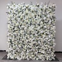 Panneau floral 3D de roses rouges de luxe, moderne et de haute qualité, en soie haute densité, pour toile de fond murale, idéal pour mariages romantiques, événements et fêtes