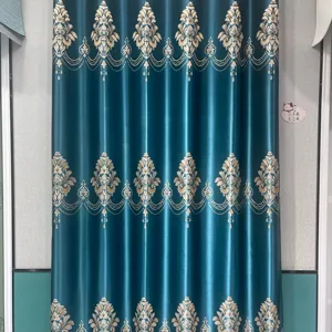 Competitive Wholesale Prices Curtain for Living Room Solid Blackout Jacquard Curtains