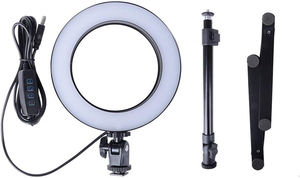 6นิ้วโต๊ะถ่ายภาพไฟกล้องอุปกรณ์แสงสว่างกระจกแต่งหน้าโคมไฟแหวนไฟ Led - Product Image 3