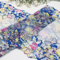 Bordure en dentelle brodée 29 cm, tissu en dentelle brodée à fleurs colorées douces pour la couture de lingerie, fournisseur en gros