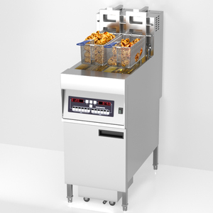 Sistema di filtraggio dell'olio con protezione anti-surriscaldamento per friggitrici da ristorante in stile occidentale. - Product Image 1