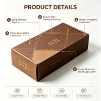 Boîte en carton ondulé avec logo personnalisé, finition mate, emballage imprimé pour emballages cadeaux de luxe